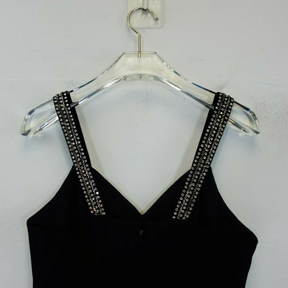 VINTAGE ROSE TAFT Black Evening Dress‎ MEDIUM Sweetheart Beaded Embellished - Picture 10 of 11